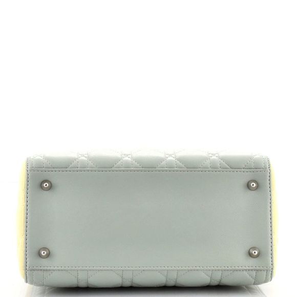 Christian Dior Tricolor Lady Dior Bag Cannage Quilt Leather Medium - Picture 5 of 7